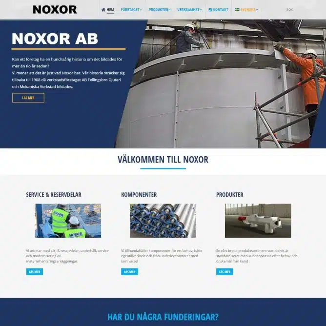 Noxor AB Homepage