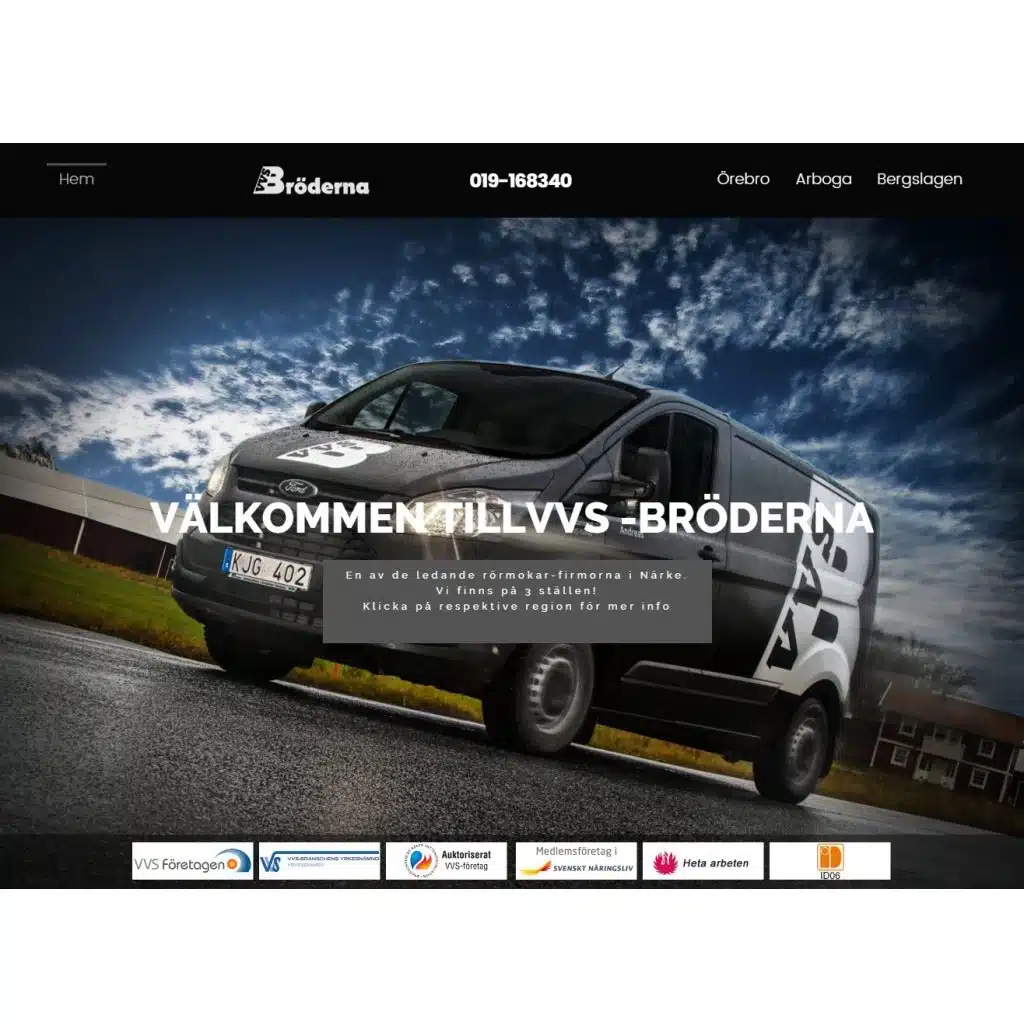 VVS Bröderna webbdesign